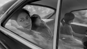 Yalitza Aparicio as Cleo, Marco Graf as Pepe, Carlos Peralta Jacobson as Paco, and Daniela Demesa as Sofi in Roma, written and directed by Alfonso Cuarón.Image by Alfonso Cuarón.