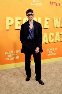 Tom Blyth at the Netflix "People We Meet on Vacation" Los Angeles Premiere held at The Egyptian Theatre on January 06, 2026 in Hollywood, California.